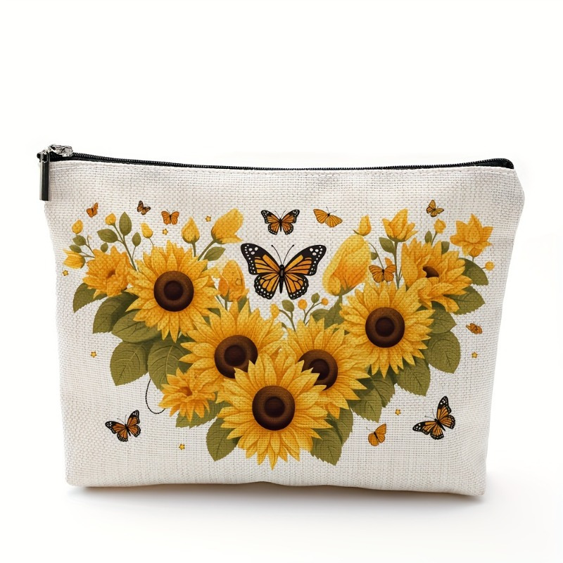A Sunflower and butterfly make - Women Bags Zip recension och pris