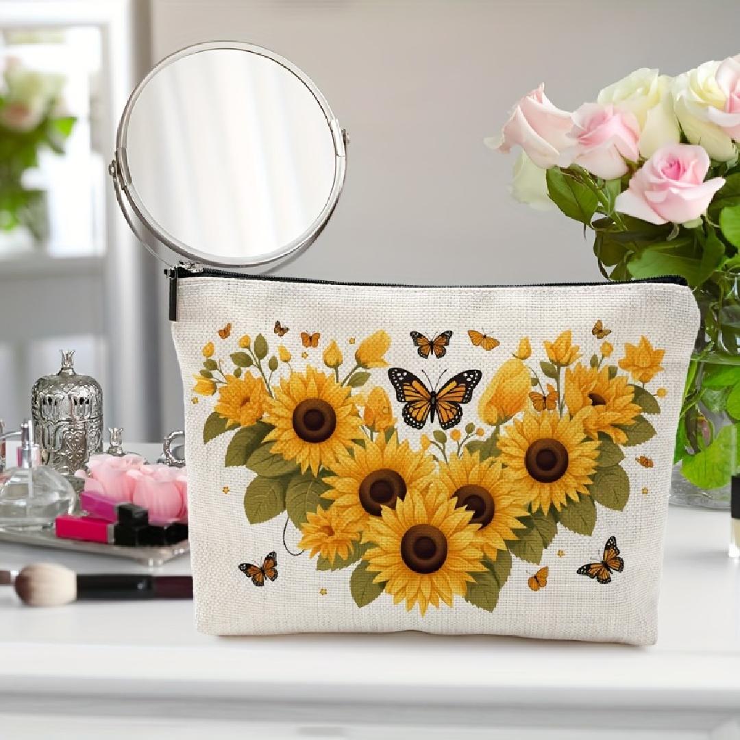 A Sunflower and butterfly make - Women Bags Zip recension och pris