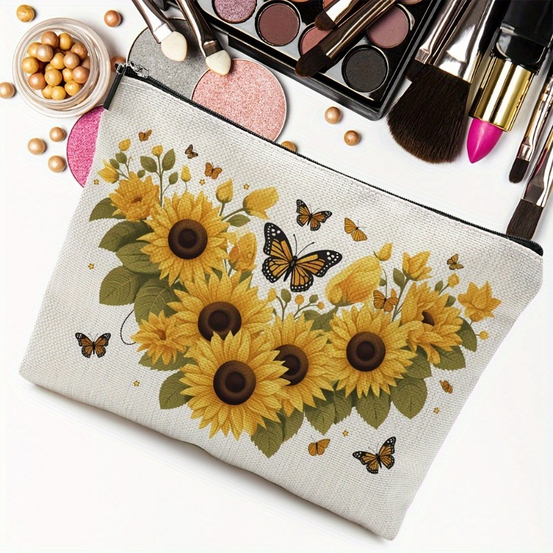 A Sunflower and butterfly make - Women Bags Zip recension och pris