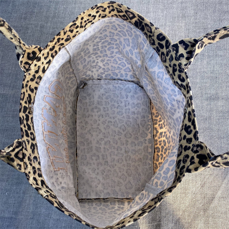 Unisex Leopard Print Embroider - Shopper Tote Canvas recension och pris