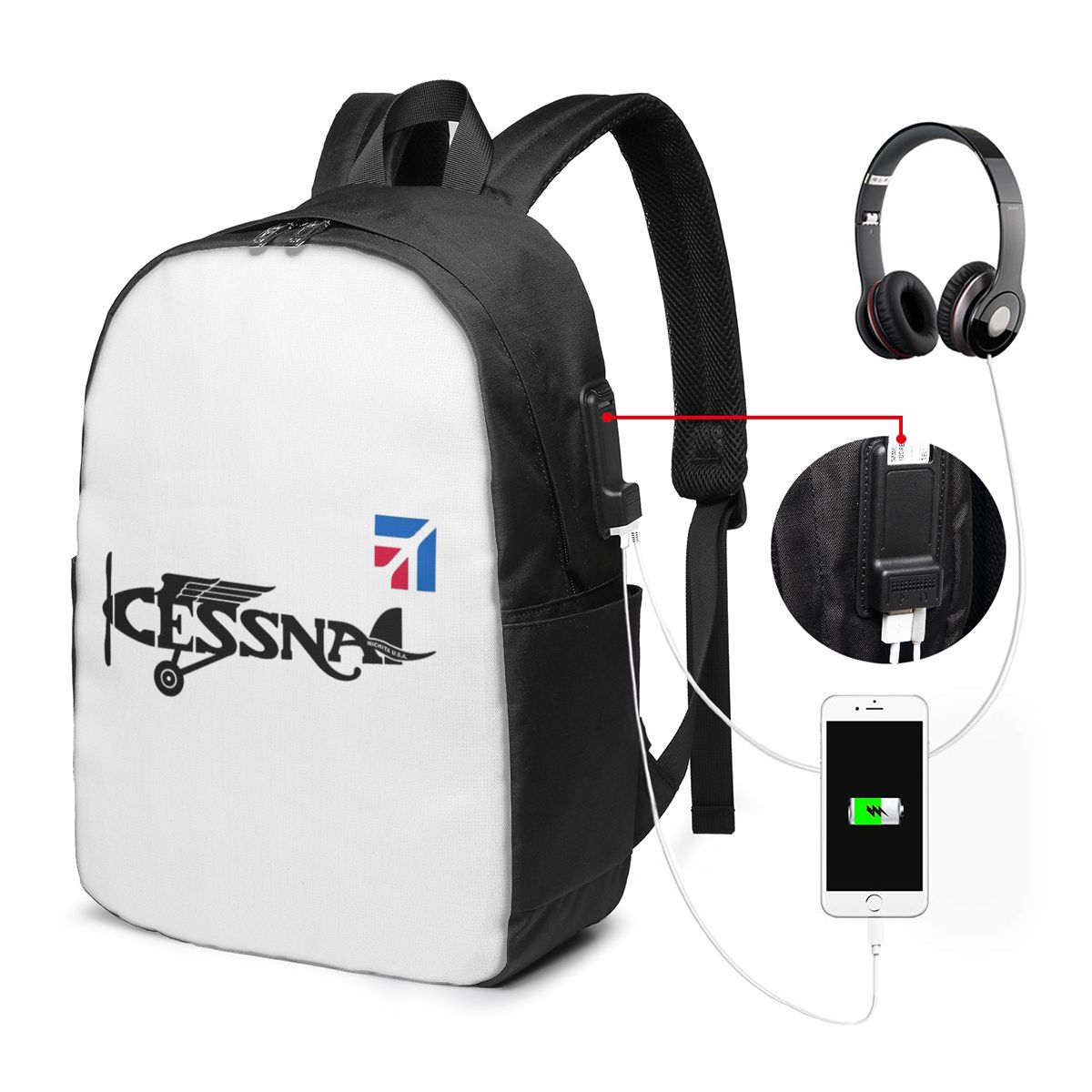 Cessna Logo Backpack Travel No - Womens Backpack recension och pris