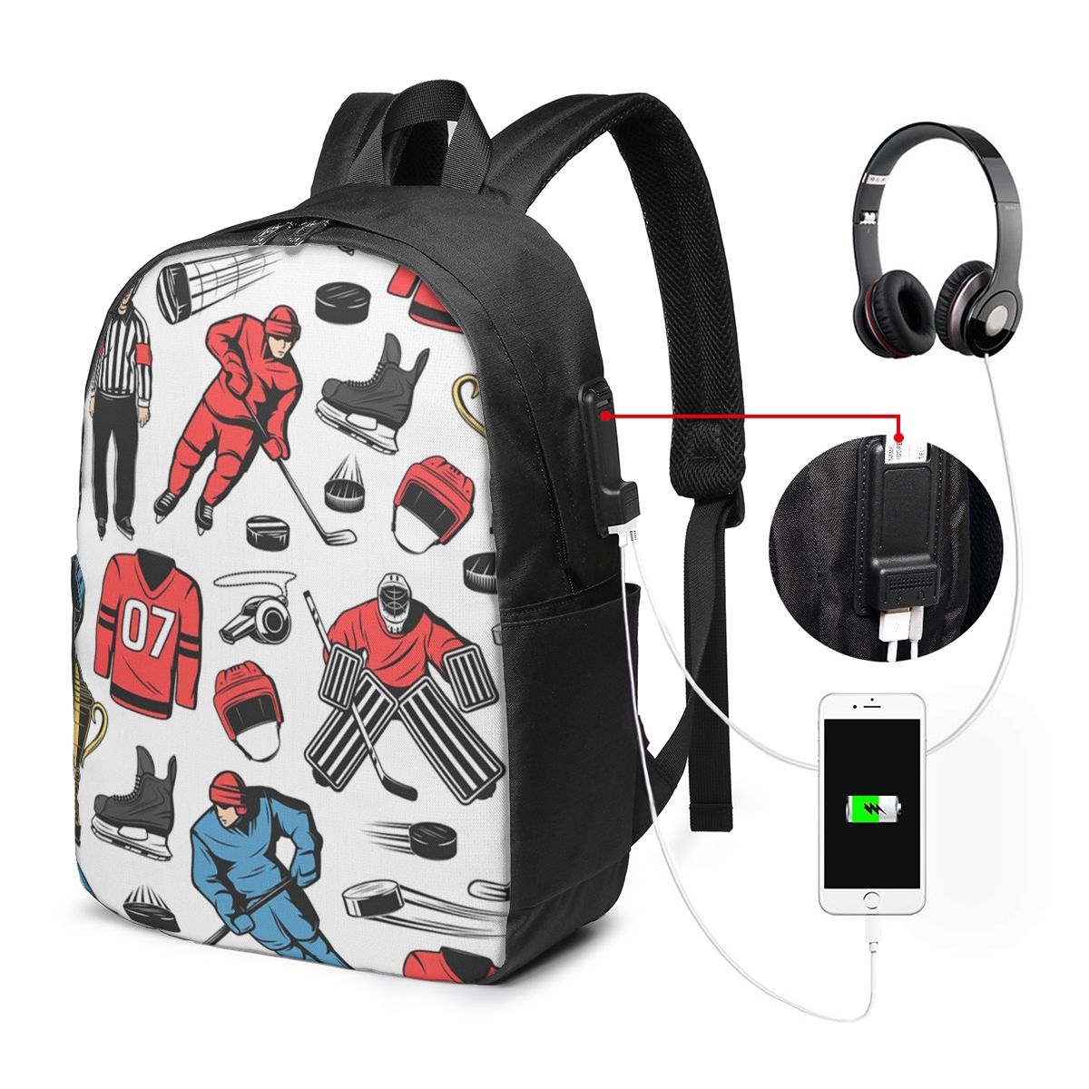 Ice Hockey Players On Rink Bac - Womens Backpack recension och pris