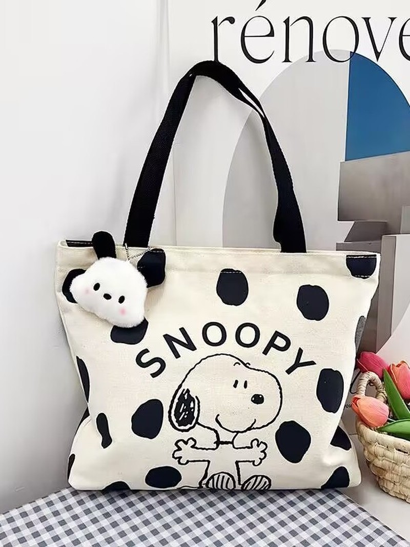 Cartoon Snoopy Canvas Shoulder - Shopper Tote Canvas recension och pris