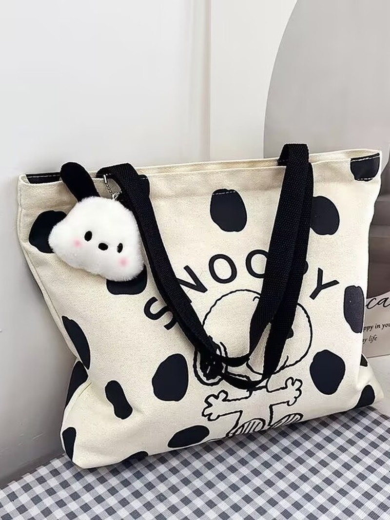 Cartoon Snoopy Canvas Shoulder - Shopper Tote Canvas recension och pris