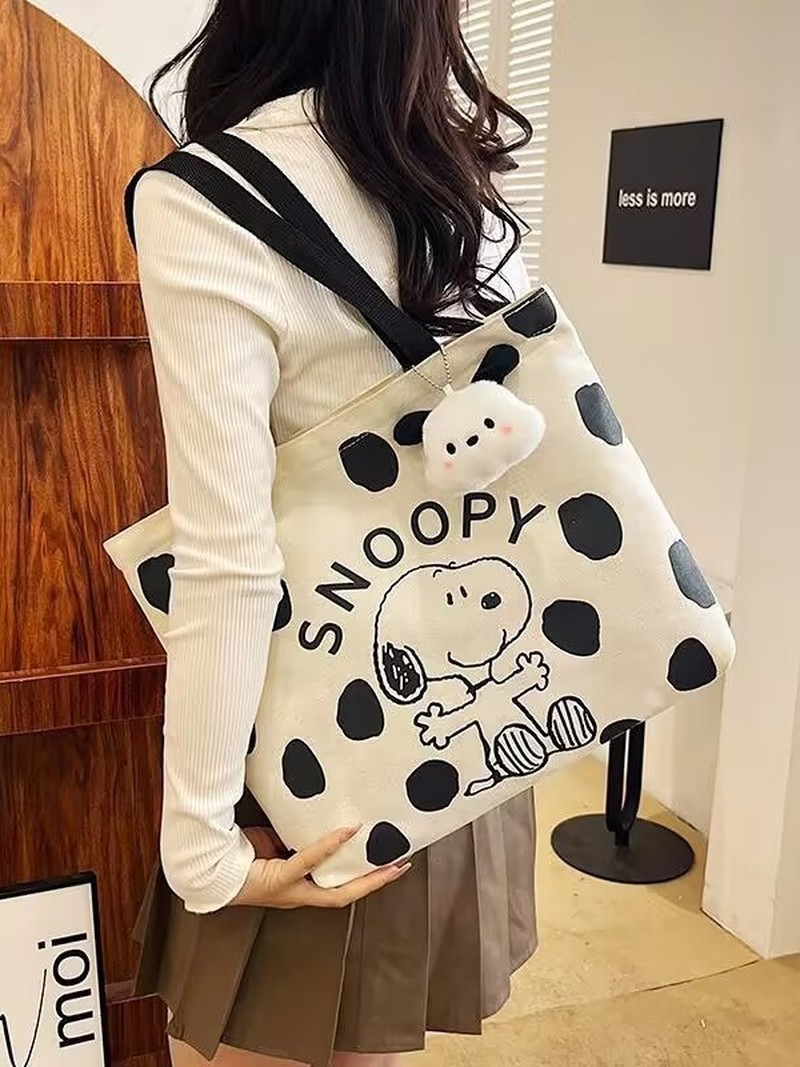 Cartoon Snoopy Canvas Shoulder - Shopper Tote Canvas recension och pris