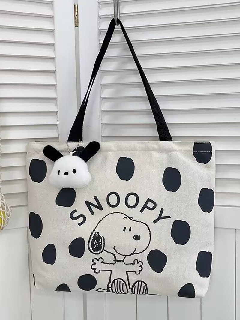 Cartoon Snoopy Canvas Shoulder - Shopper Tote Canvas recension och pris