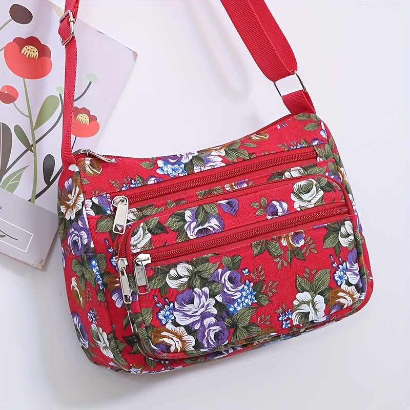 Stylish Floral Crossbody Bag,  - Women Bags Zip recension och pris