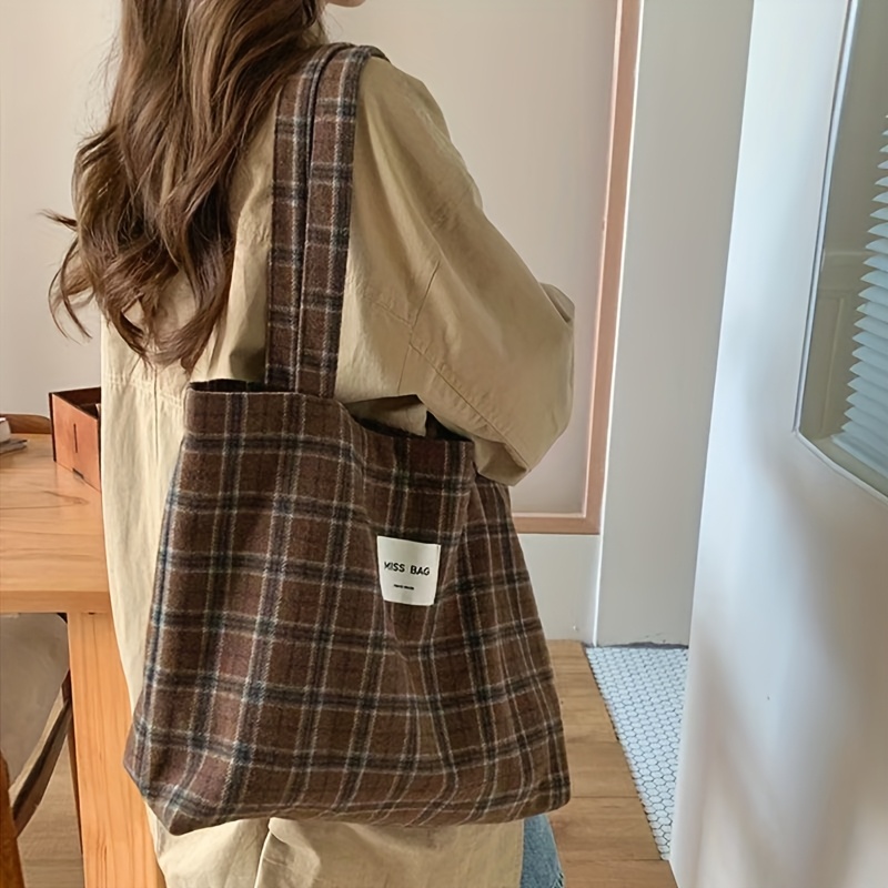 Autumn and Winter Checkered To - Shopper Tote Canvas recension och pris