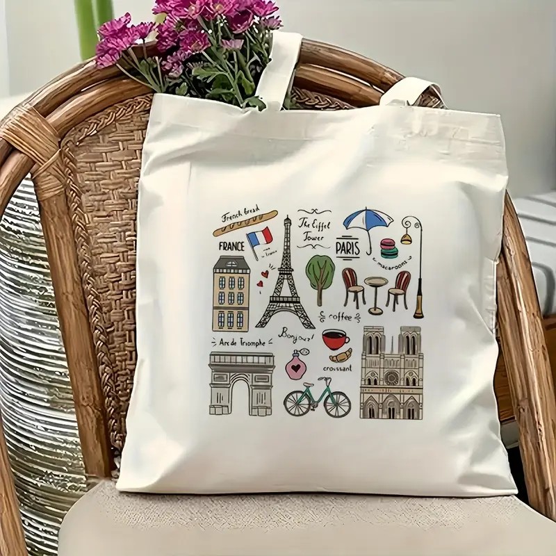 Paris Travel Tote Bag for Wome - Shopper Tote Canvas recension och pris