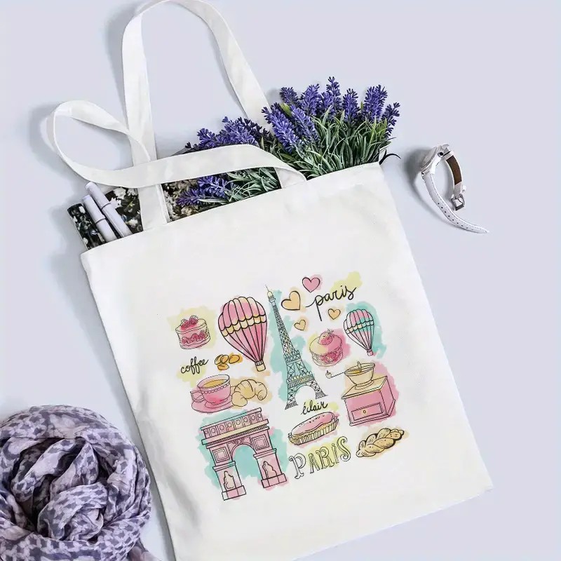 Paris Travel Tote Bag for Wome - Shopper Tote Canvas recension och pris