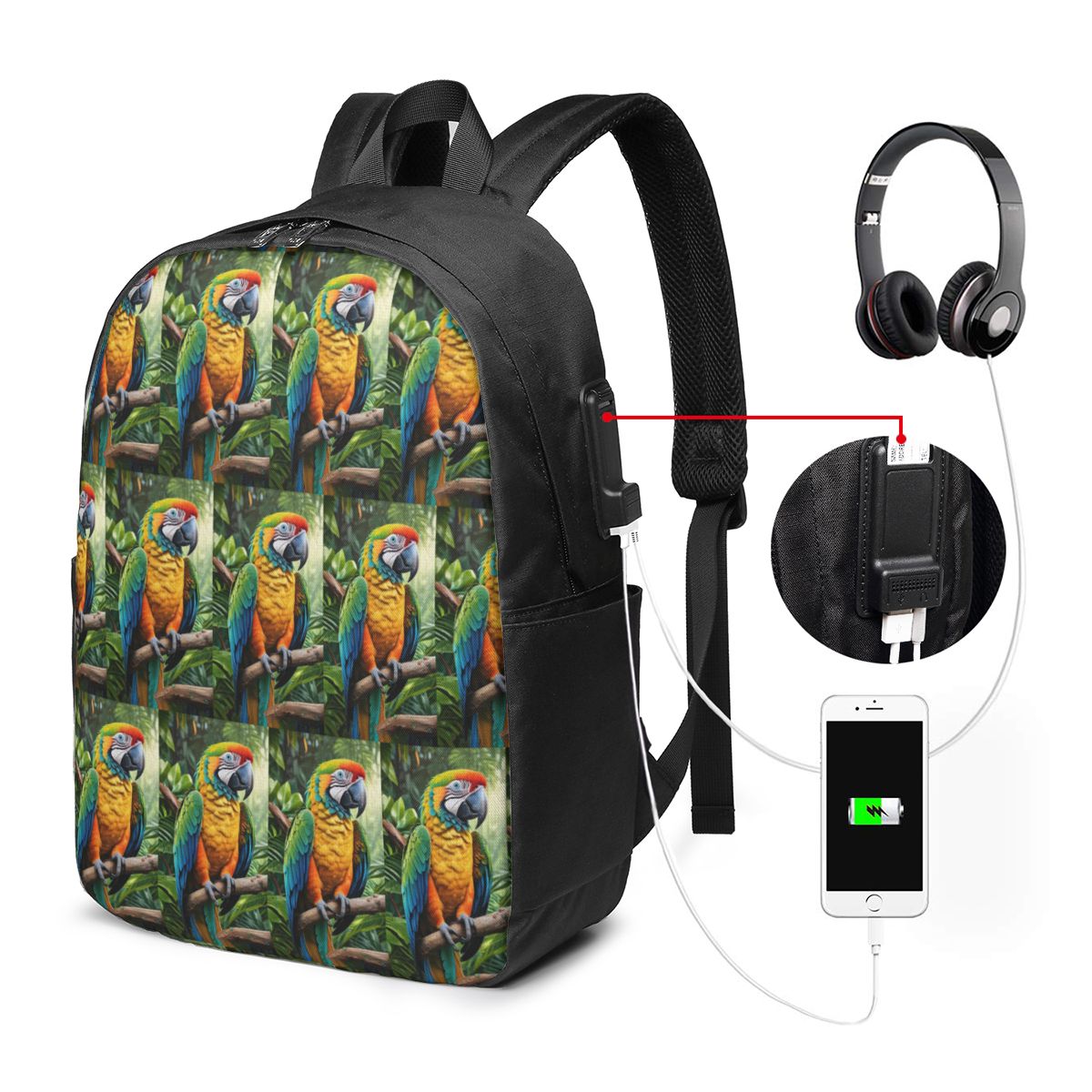 Cute Macaw Parrots Backpack Tr - Womens Backpack recension och pris