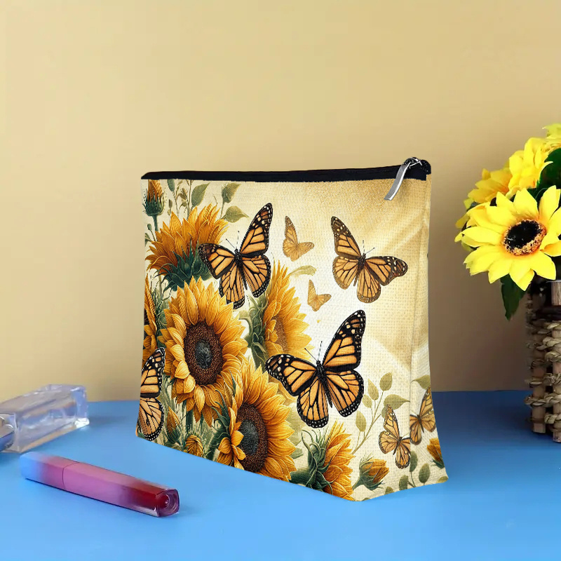 A Sunflower and butterfly make - Women Bags Zip recension och pris
