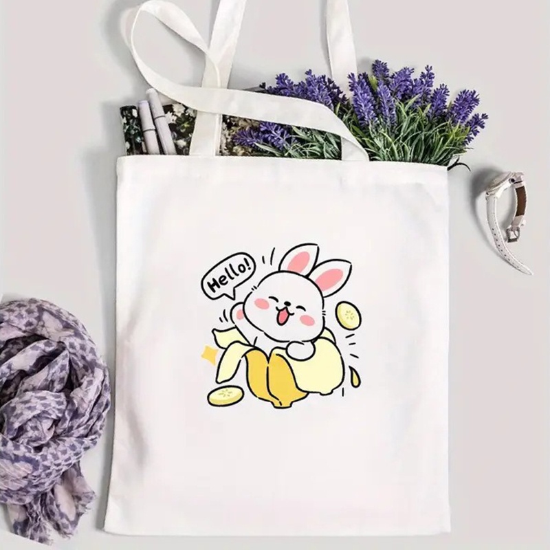 Cute Panda Print Canvas Tote B - Shopper Tote Canvas recension och pris