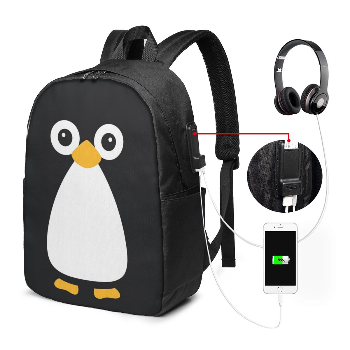 Cute Vector Penguin Backpack T - Womens Backpack recension och pris